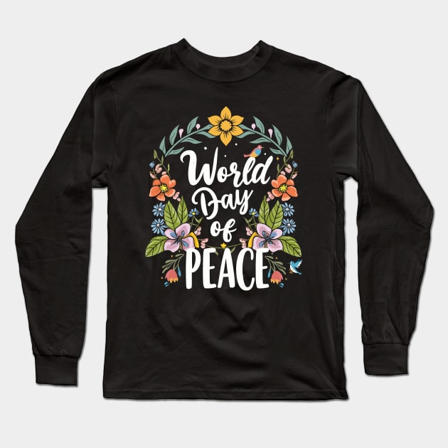 World Day of Peace Long Sleeve T-Shirt by irfankokabi